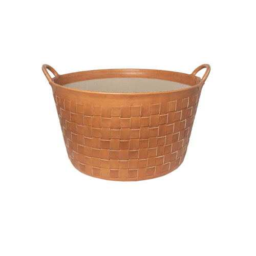 1 PN959LTC Large braided leather basket in natural-es