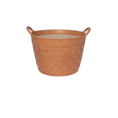 1 PN959STC Small braided leather basket in natural-es