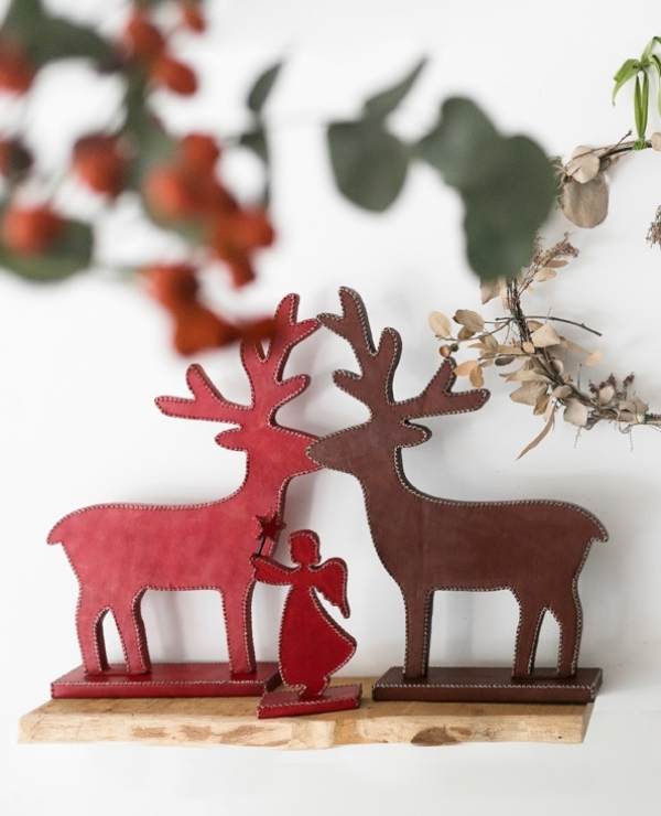 Decoracion Navidad Forrada en piel Sol y Luna