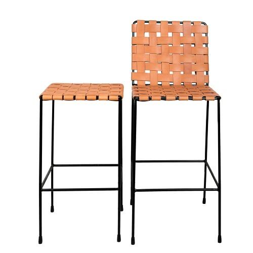 本革スツール～Woven leather stool～ Fenton Woven Leather Stool | Pottery Barn